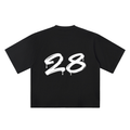 28 Marker Flow black oversized T-shirt, 250 gsm, back graphic