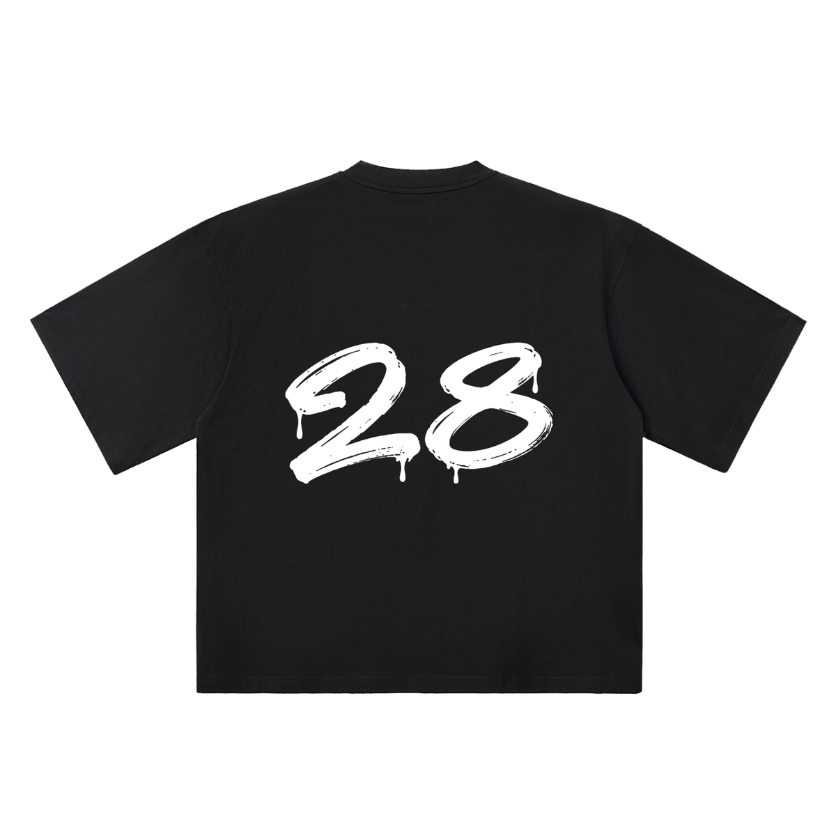 28 Marker Flow black oversized T-shirt, 250 gsm, back graphic