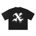 X Old English Street Ink black oversized T-shirt, 250 gsm, back graphic