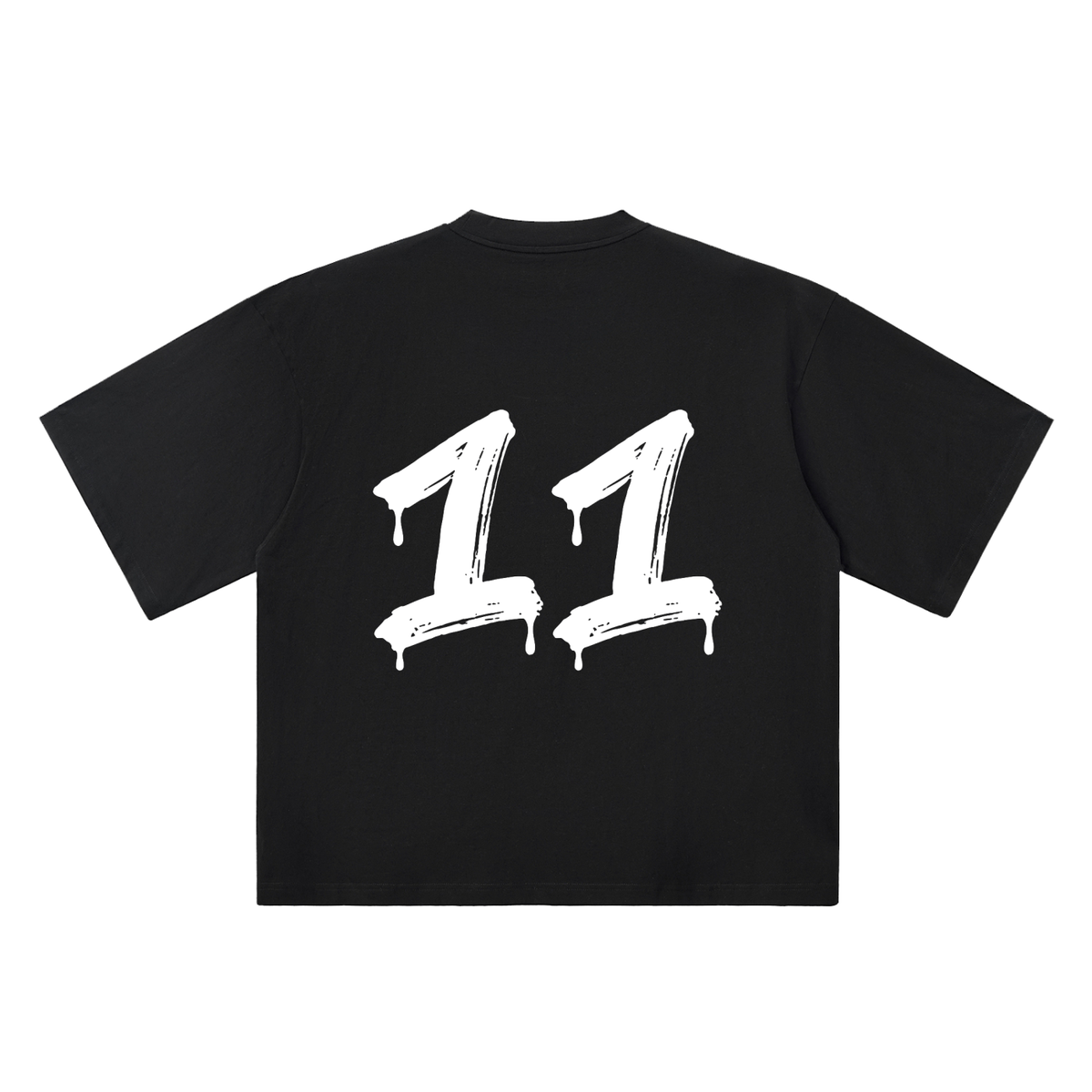 Number 11 Marker Flow black oversized T-shirt, 250 gsm, back graphic