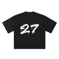 27 Marker Flow black oversized T-shirt, 250 gsm, back graphic