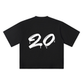 20 Marker Flow black oversized T-shirt, 250 gsm, back graphic