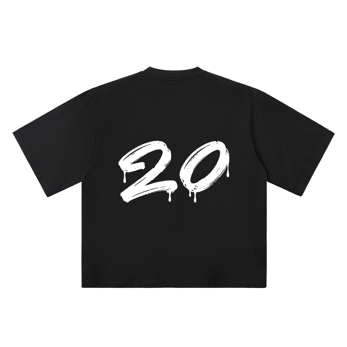 20 Marker Flow black oversized T-shirt, 250 gsm, back graphic