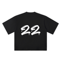 22 Marker Flow black oversized T-shirt, 250 gsm, back graphic