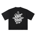 Kahit Ano black oversized T-shirt, 250 gsm, back graphic