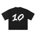 Number 10 Marker Flow black oversized T-shirt, 250 gsm, back graphic