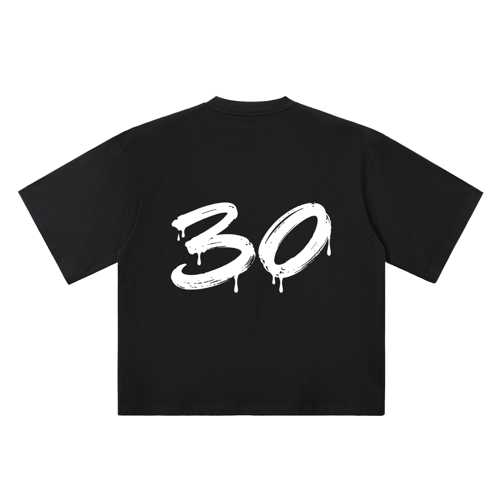 30 Marker Flow black oversized T-shirt, 250 gsm, back graphic