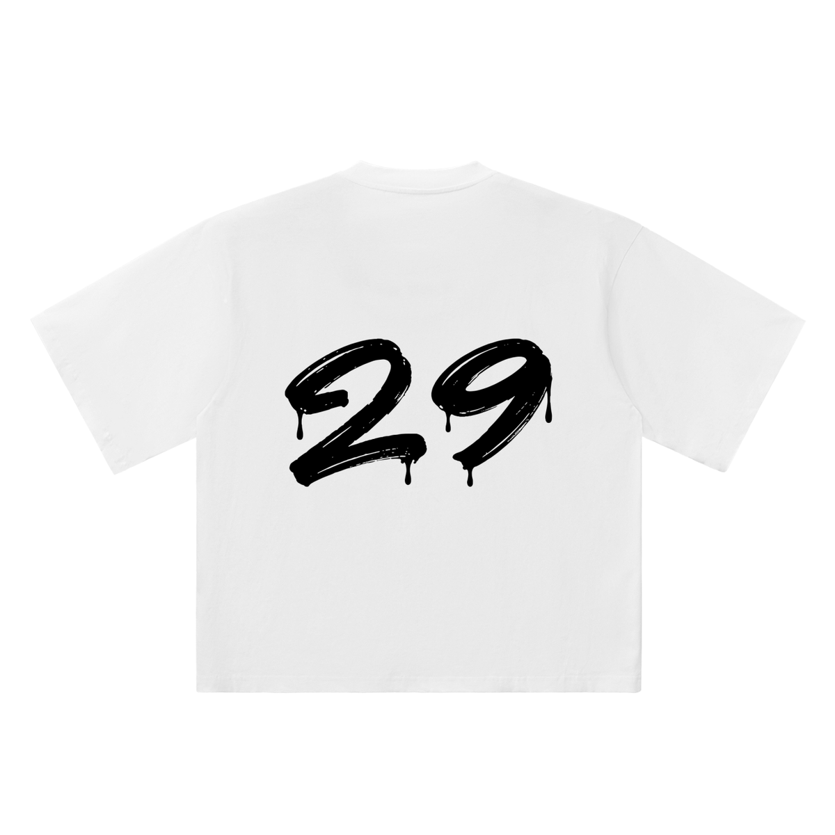 29 Marker Flow white oversized T-shirt, 250 gsm, back graphic