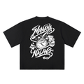 Mamaya Nalang black oversized T-shirt, 250 gsm, back graphic