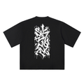 Sakto Lang black oversized T-shirt, 250 gsm, back graphic