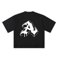 A Old English Street Ink black oversized T-shirt, 250 gsm, back graphic