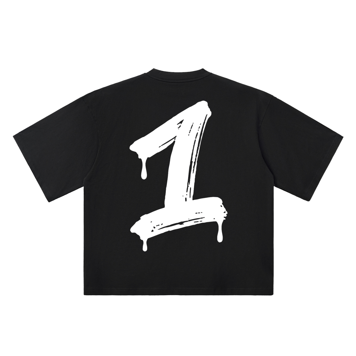 Number 1 Marker Flow black oversized T-shirt, 250 gsm, back graphic