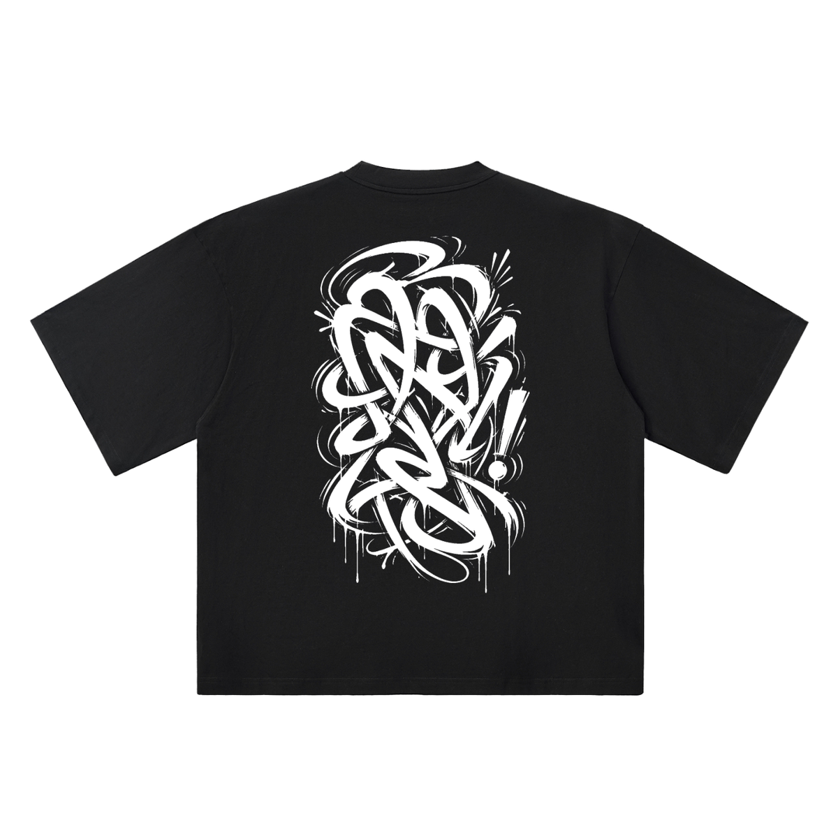 Aray black oversized T-shirt, 250 gsm, back graphic
