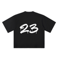 23 Marker Flow black oversized T-shirt, 250 gsm, back graphic