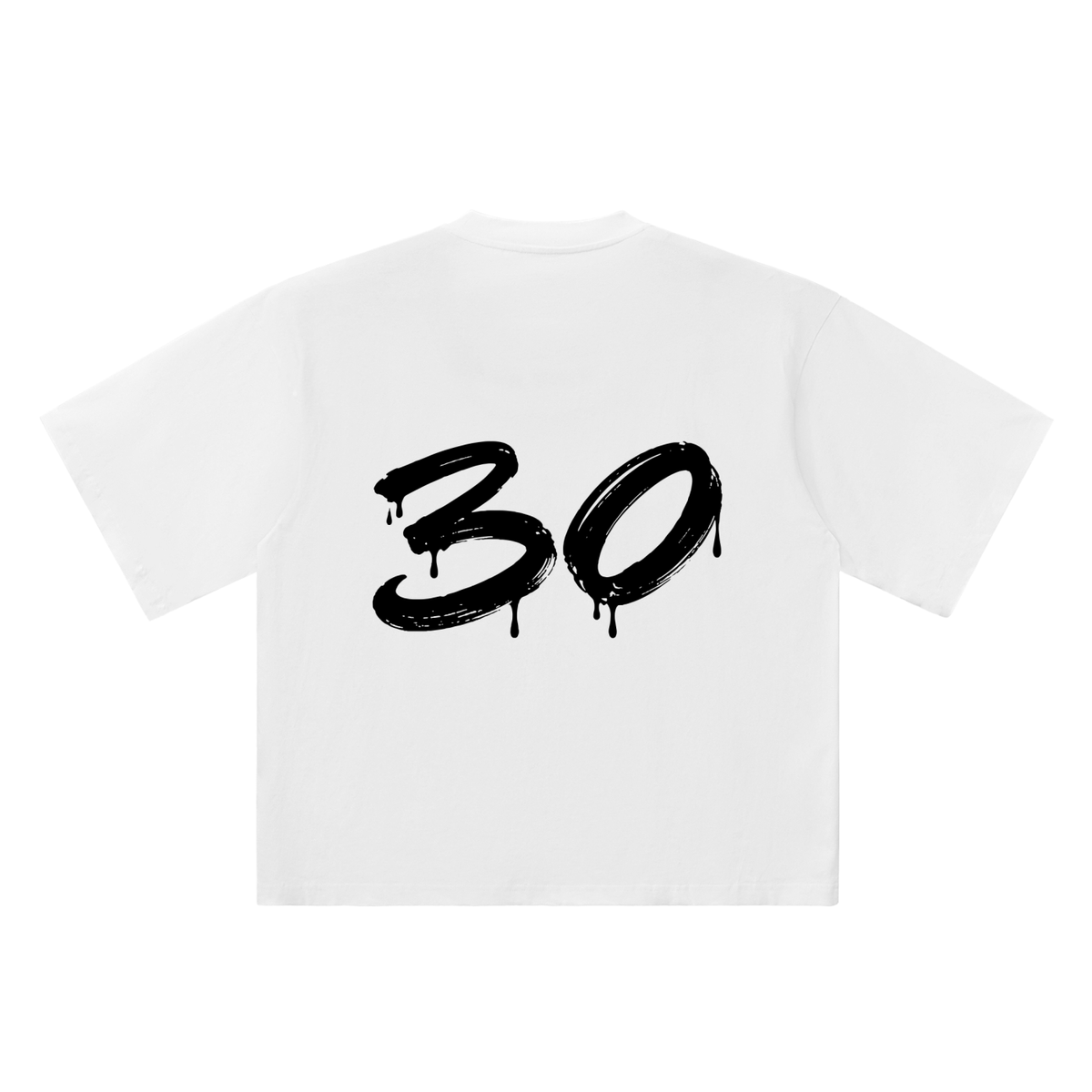 30 Marker Flow white oversized T-shirt, 250 gsm, back graphic