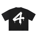 Number 4 Marker Flow black oversized T-shirt, 250 gsm, back graphic