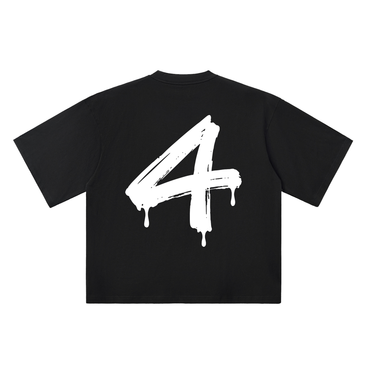 Number 4 Marker Flow black oversized T-shirt, 250 gsm, back graphic