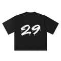 29 Marker Flow black oversized T-shirt, 250 gsm, back graphic
