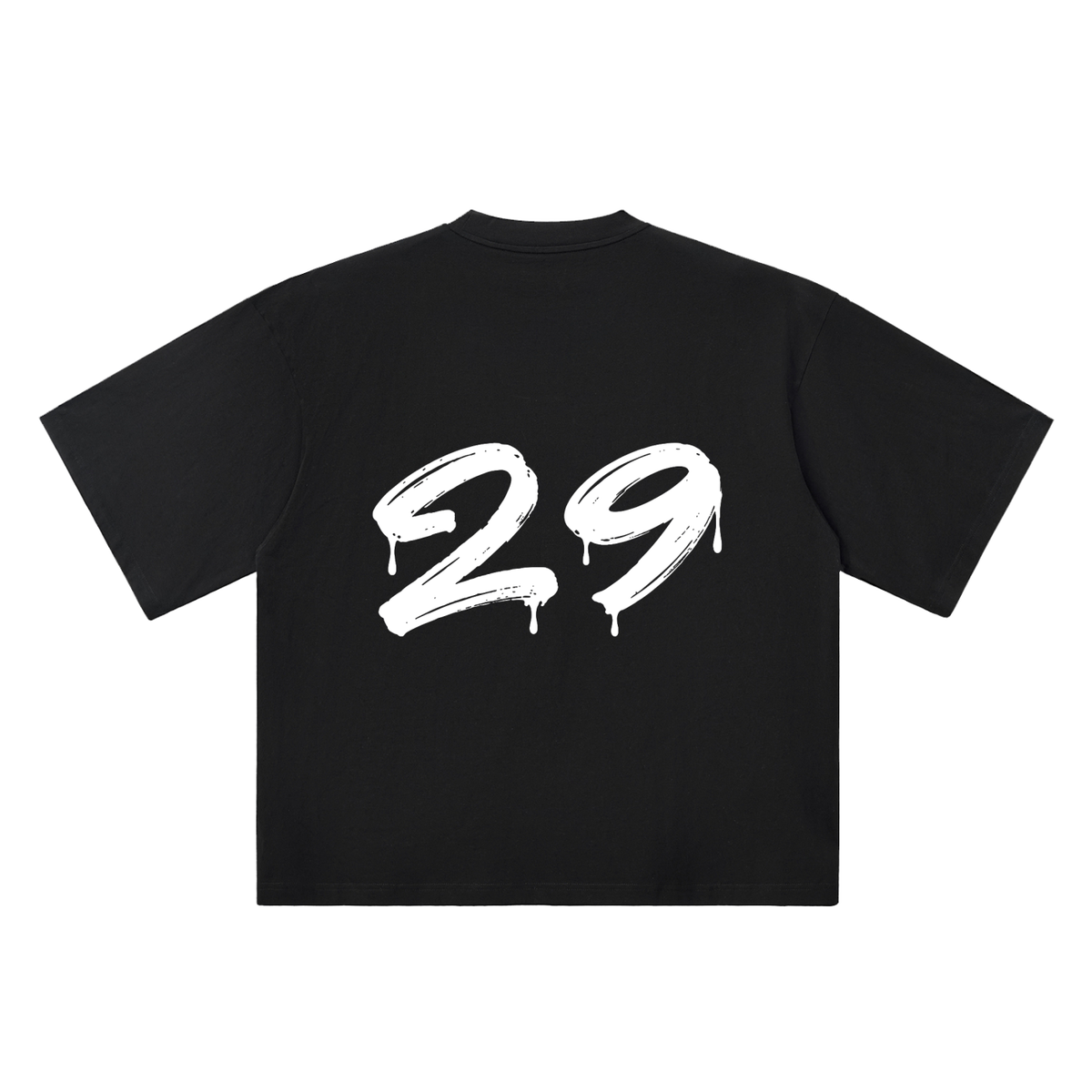 29 Marker Flow black oversized T-shirt, 250 gsm, back graphic