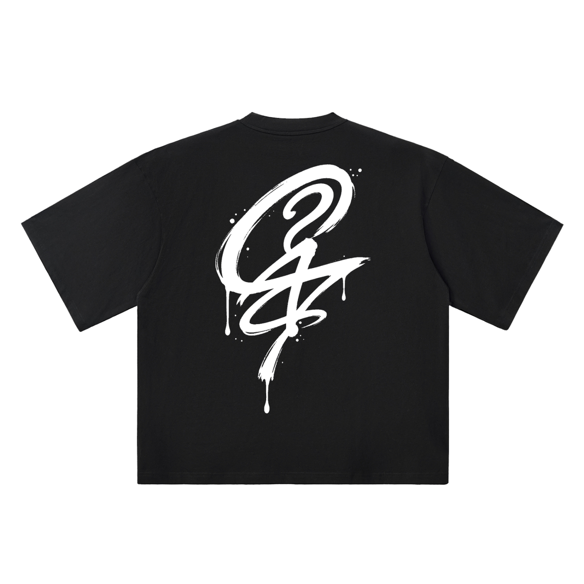 G? black oversized T-shirt, 250 gsm, back graphic