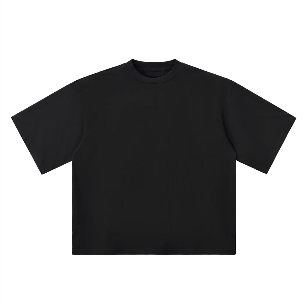 Bahala Na black oversized T-shirt, 250 gsm, blank front