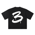 Number 3 Marker Flow black oversized T-shirt, 250 gsm, back graphic