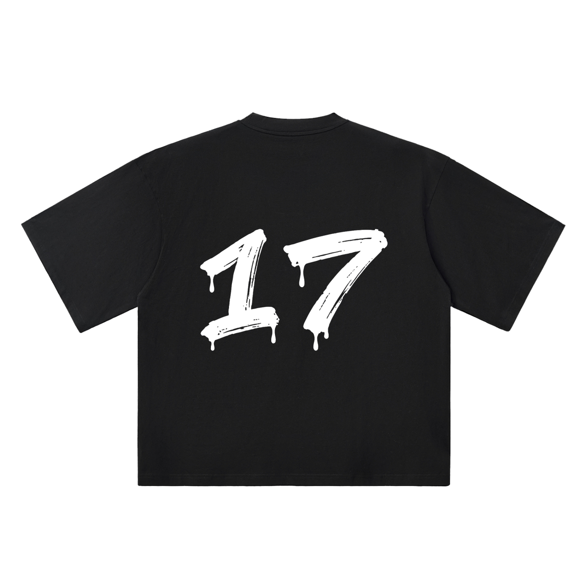 Number 17 Marker Flow black oversized T-shirt, 250 gsm, back graphic
