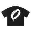 Number 0 Marker Flow black oversized T-shirt, 250 gsm, back graphic
