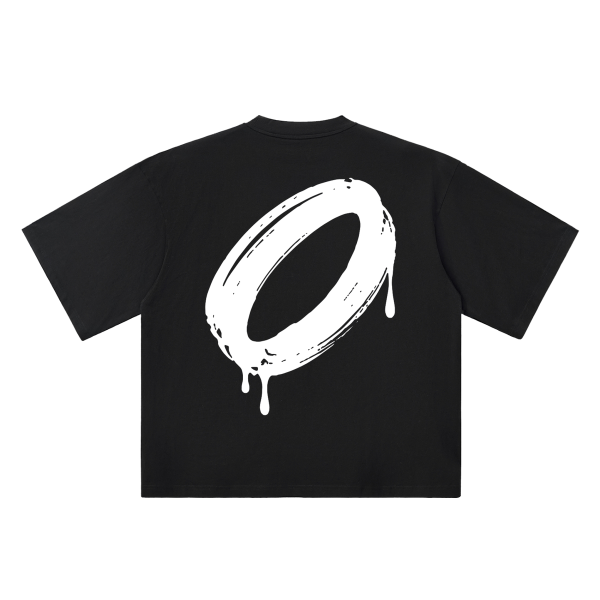 Number 0 Marker Flow black oversized T-shirt, 250 gsm, back graphic