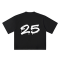 25 Marker Flow black oversized T-shirt, 250 gsm, back graphic