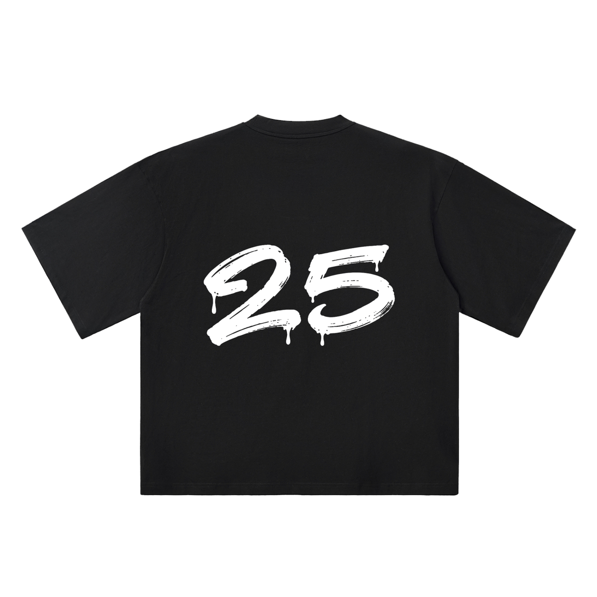 25 Marker Flow black oversized T-shirt, 250 gsm, back graphic