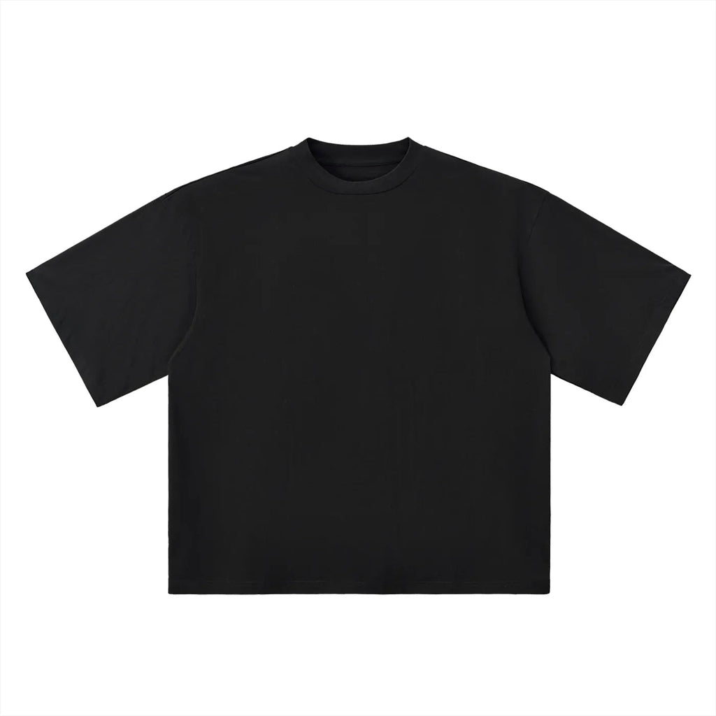 Number 0 Marker Flow black oversized T-shirt, 250 gsm, blank front
